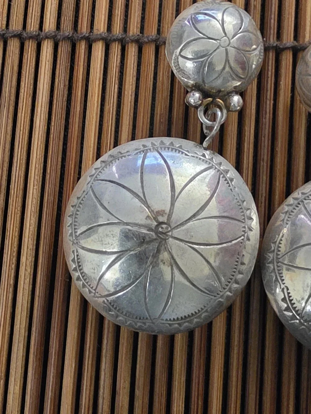 Sterling Silver Navajo Dangle Earrings (Vintage)